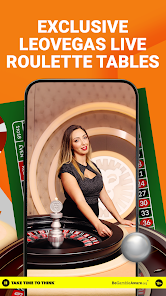 Interfaz de la aplicación móvil LeoVegas mostrando una selección de slots